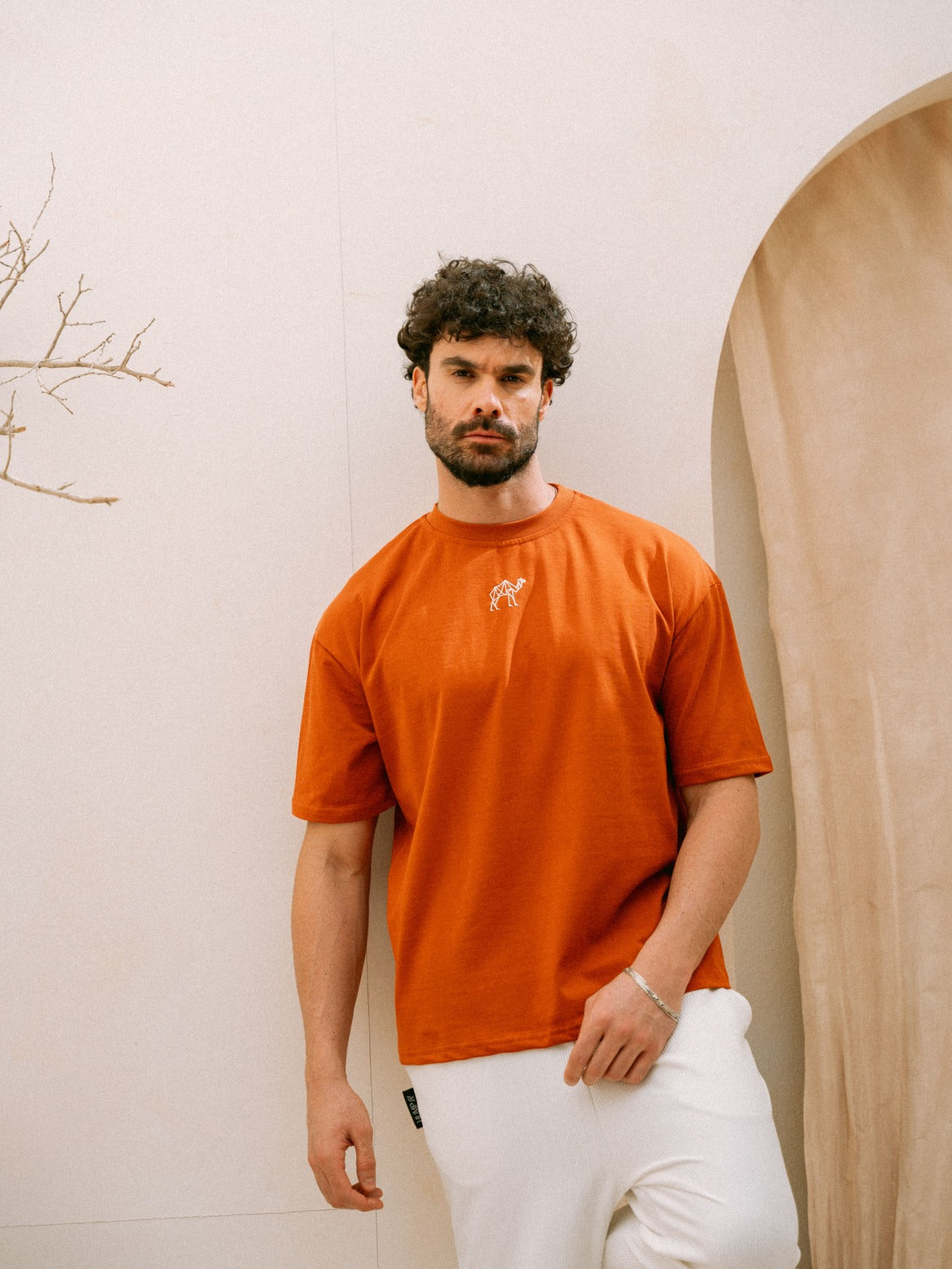 تيشرت برتقالي محروق