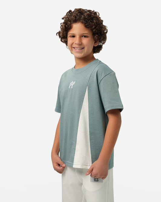 طقم للأطفال ( تيشرت نعناعي + بنطلون )