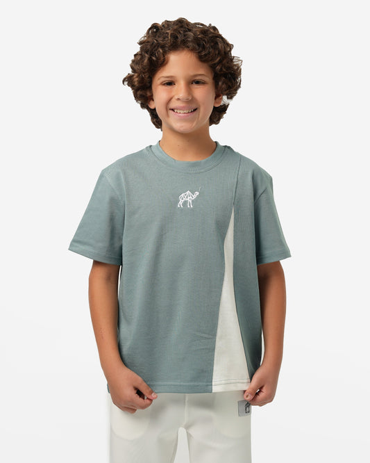 طقم للأطفال ( تيشرت نعناعي + بنطلون )